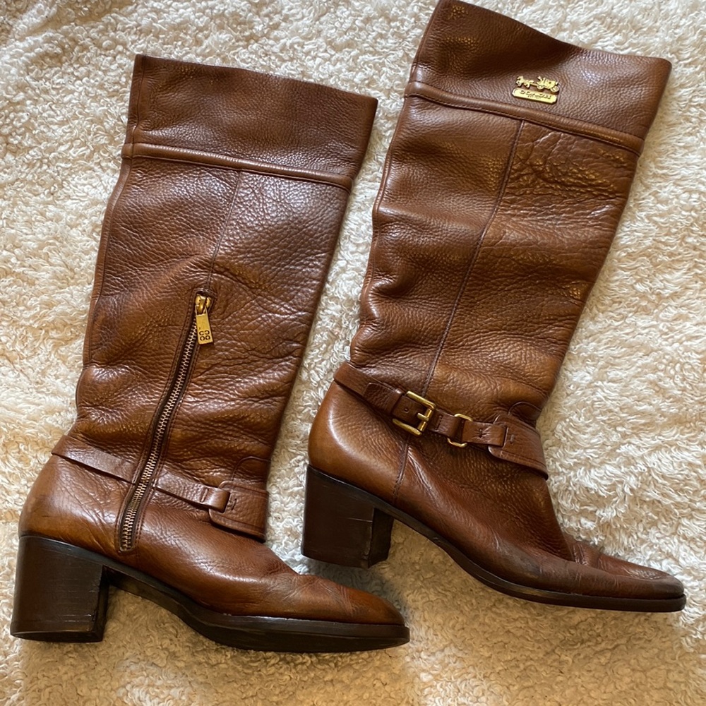 COACH “Sapphire” Equestrian Leather Boots